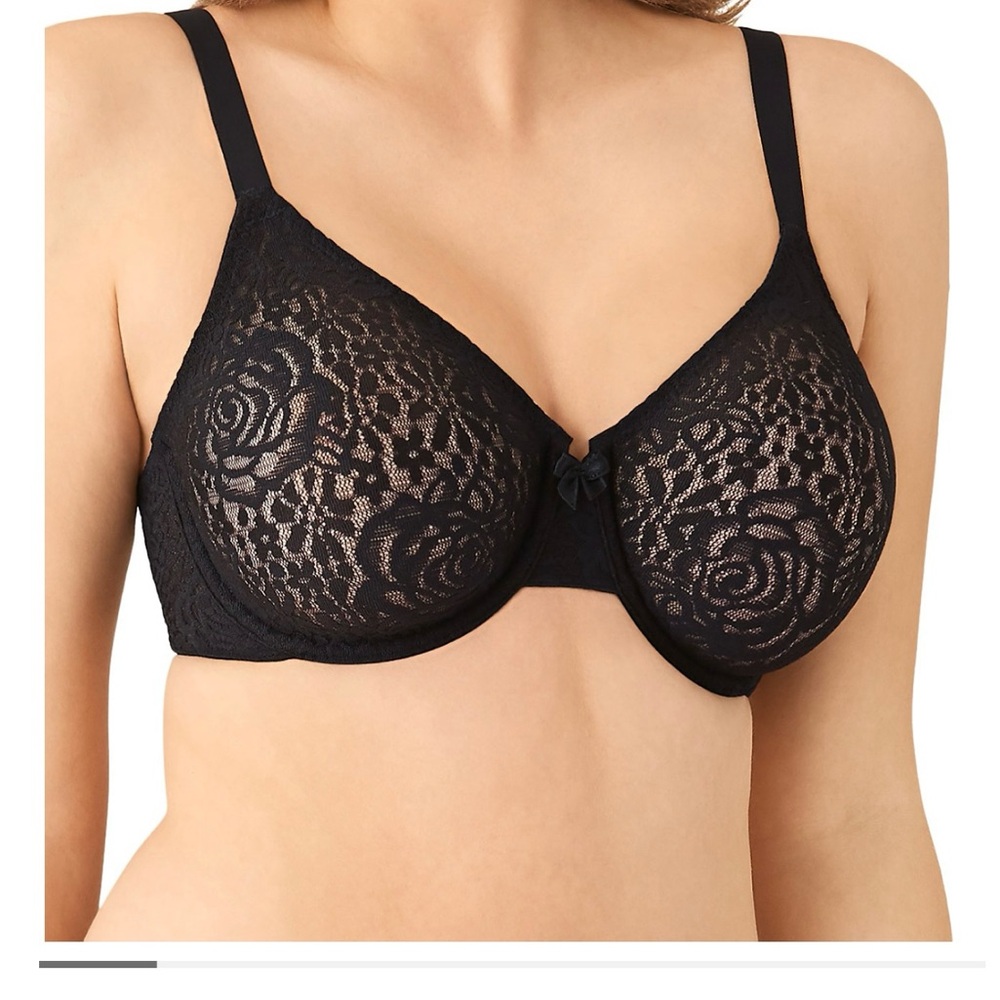 Wacoal Black Floral Lace Bra